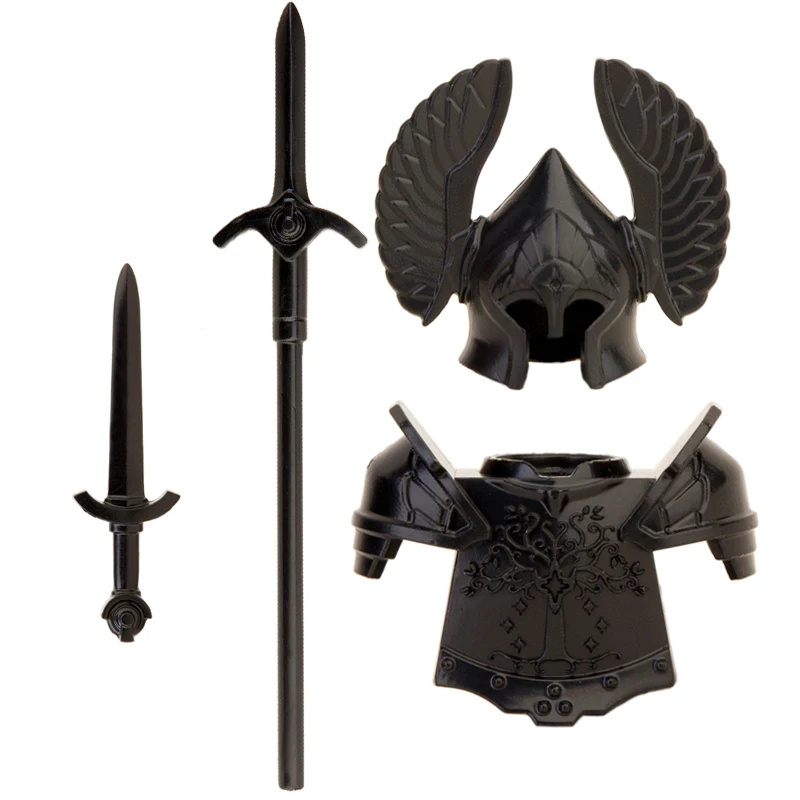 Koruit Mediaeval Times Weapons For 4cm Mini Dolls Cloud Thano Sword Scepter MOC Building Blocks Brick Toys For Children