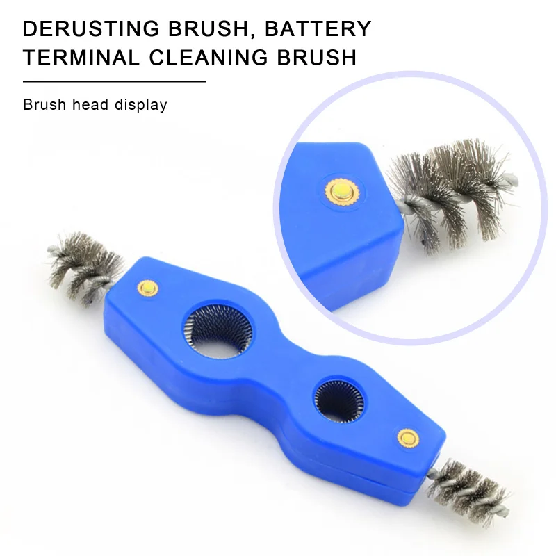 Cleaning Rust Removal 4 In 1 Durable Steel Wire Auto Truck Anti Corrosion Cable Portable Post Terminal Car Battery Brush Dirt