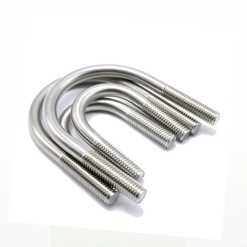 Stainless steel U type bolt clamp M6x16 - M12x108 U type pipe clamp bolt fixed U-shaped screw buckle screws