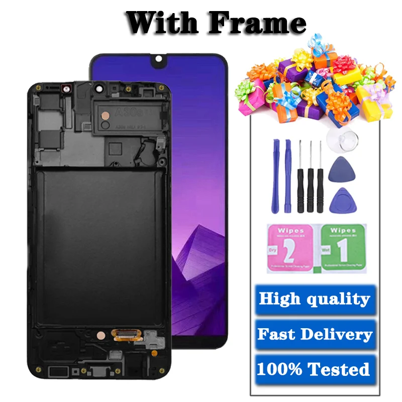 Test Display For Samsung A30s LCD For A307 A307FN A307G A307GN A307GT LCD Touch Screen Digitizer Assembly Replacement