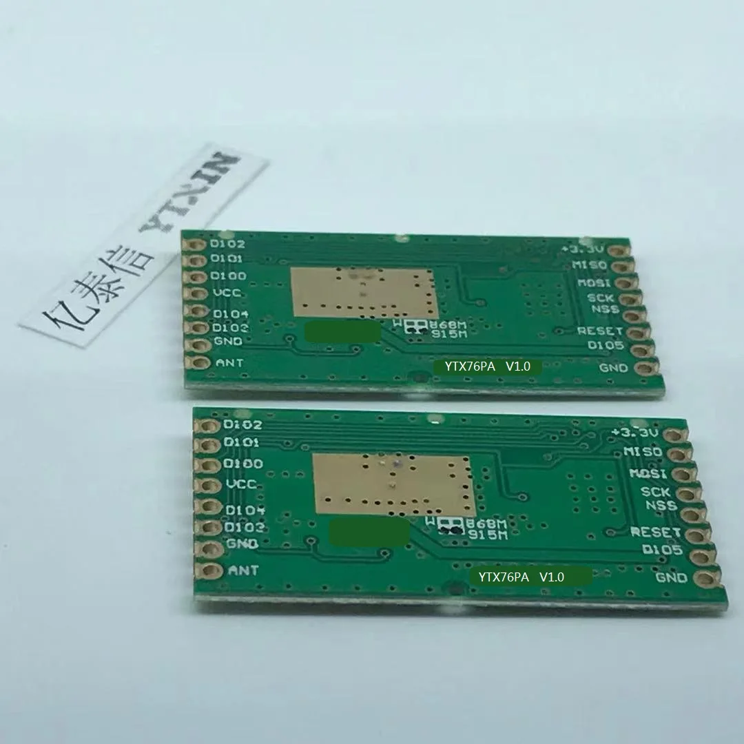 Ycruc76PA-Poterie de transmission, 868 \ 915mhz, module de transmission, RF Lora + 27 dbm, 2 pièces (FSK \ ASK \ OOK)o