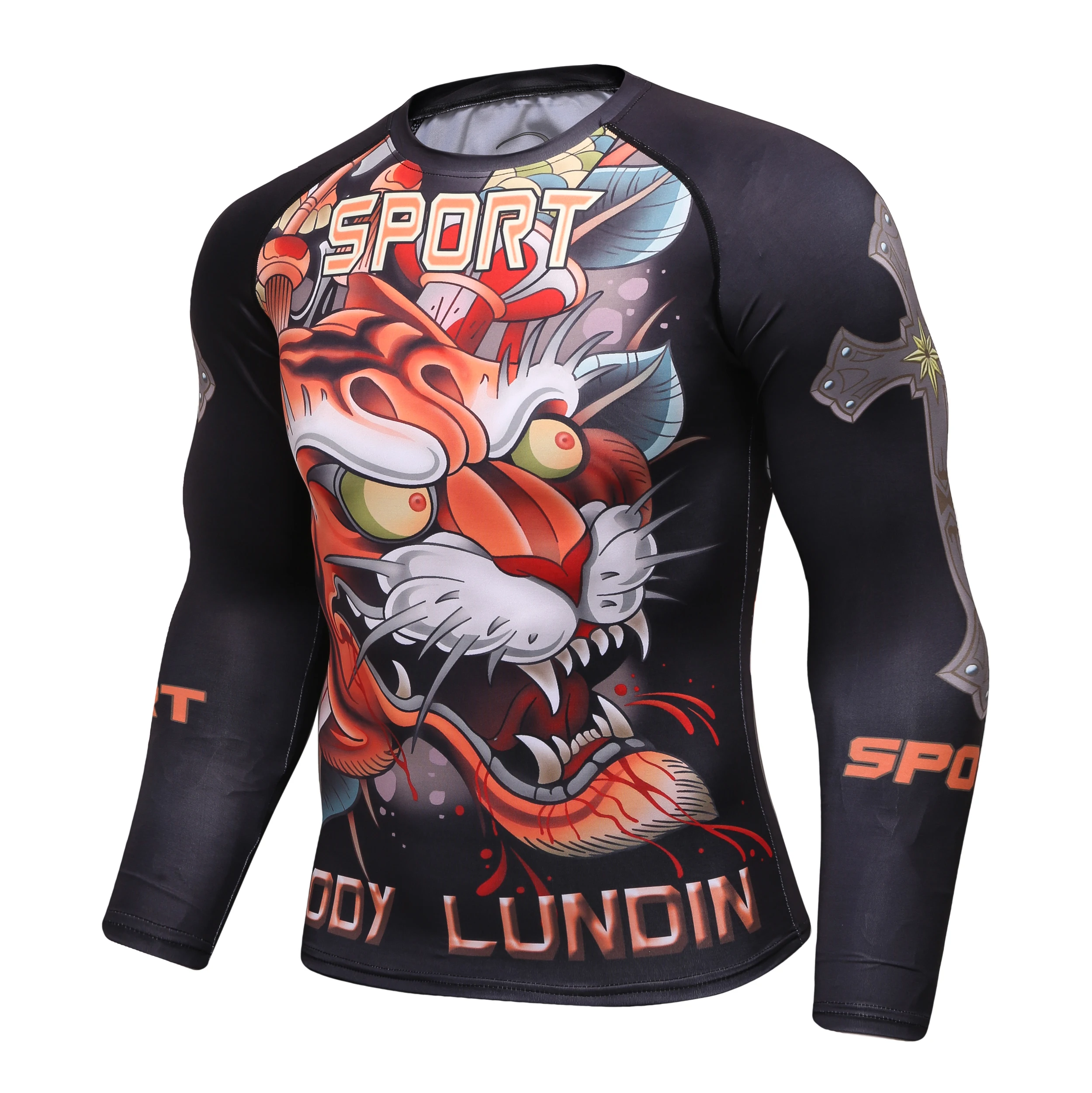 Cody Lundin-Vêtements officiels pour hommes, Dragon Herb J Rash Guard, T-shirt Muay Thai, 3D Gi De Jiu Jitsu, Vêtements de sport brésiliens