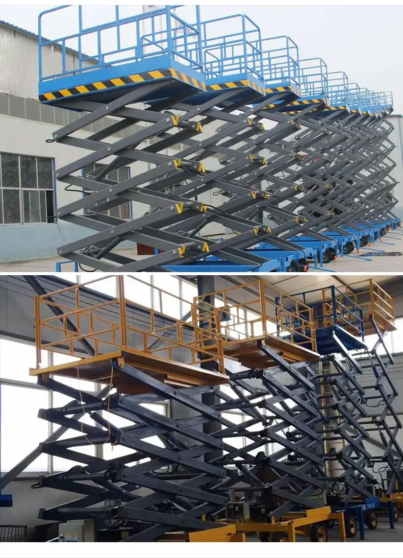 0.3-4m 300kg Aerial work mobile electric lifting platform mobile elevator track lift freight elevator