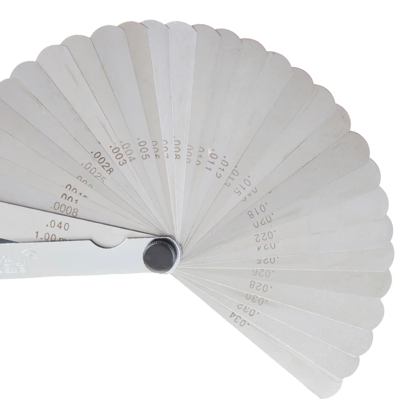 Feeler-Juego de medidores de espesor de 0,02 a 1mm, herramienta de medida de 9-32 piezas, hueco de espesor de hoja, herramienta de diseño de calibre de relleno Métrico