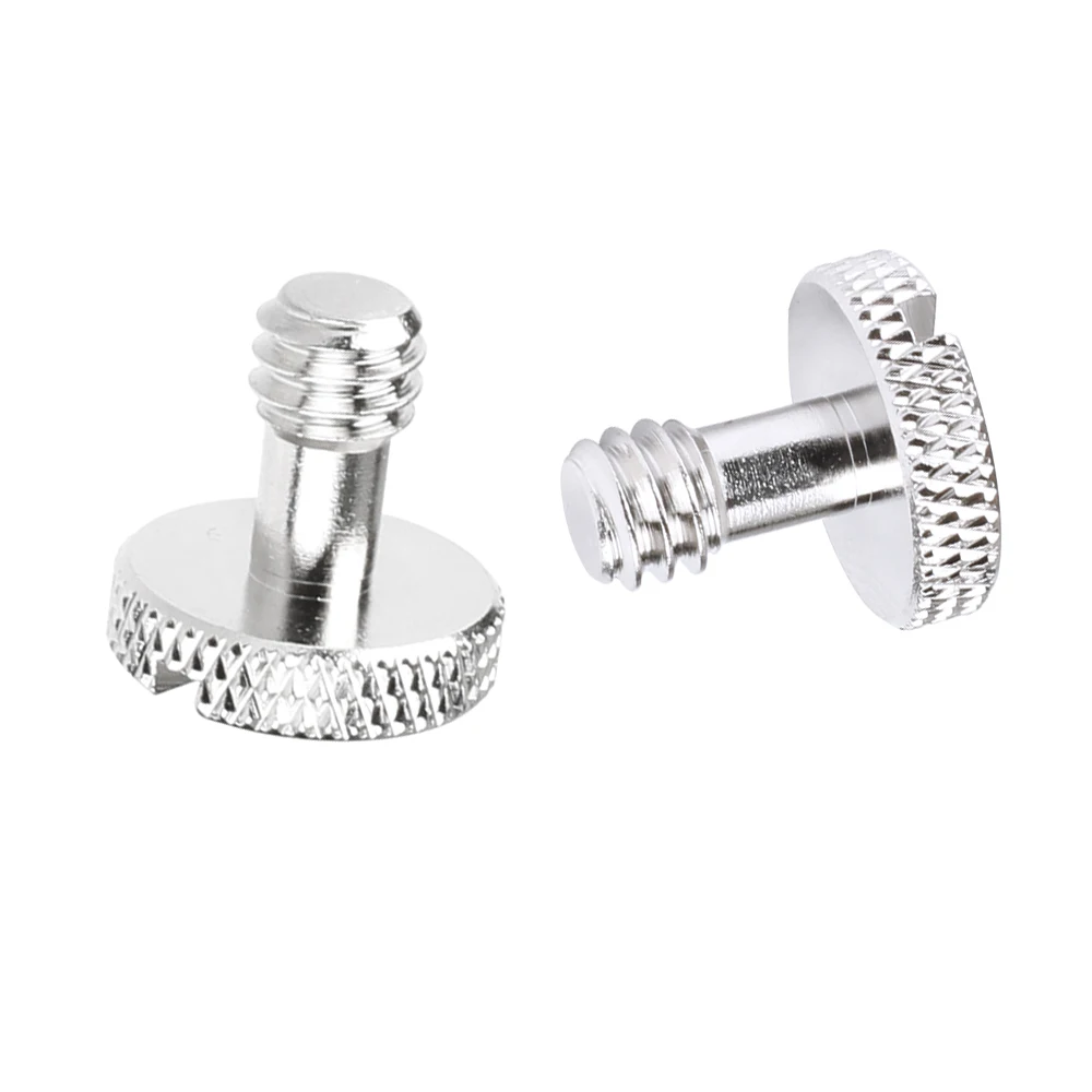 CAMVATE 2ชิ้นเปลี่ยนชุดสกรูมาตรฐาน1/4 "-20 Slotted สกรูสำหรับแผ่นกล้อง Rig, Gimbals ใหม่