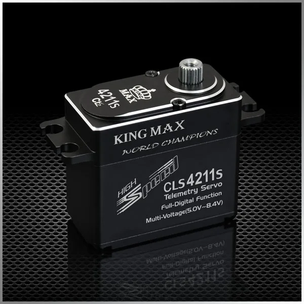 KINGMAX CLS4211S 80g 42kg! cm 5.0-8.4V digital standard telemetry servo gear steel full CNC alu metal waterproof for car