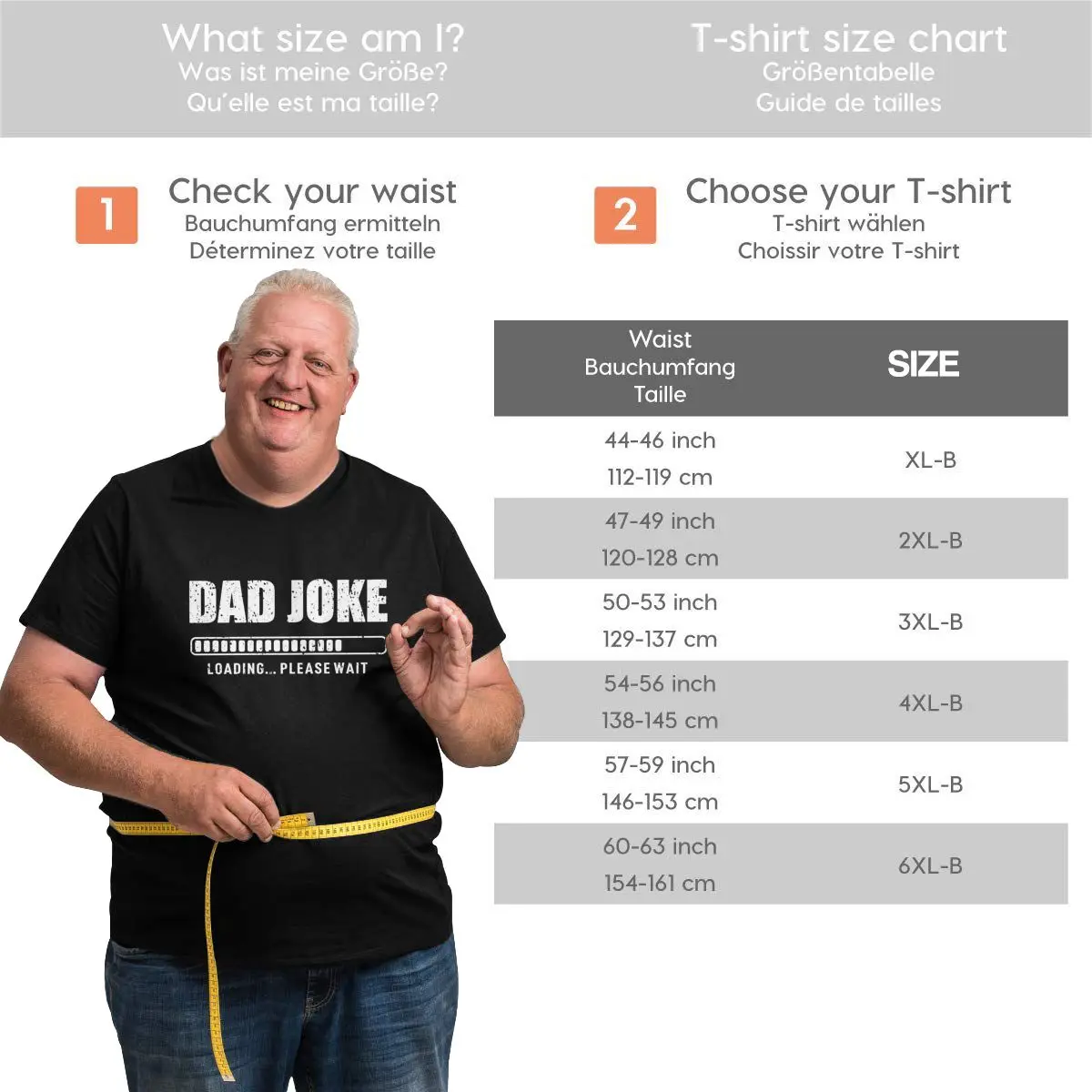 Dad Joke Loading Bad Pun T-Shirt Men Father\'s Day Gift Hipster Big Tall Tee Shirt Crew Neck T Shirts Plus Size 4XL 5XL 6XL Tops