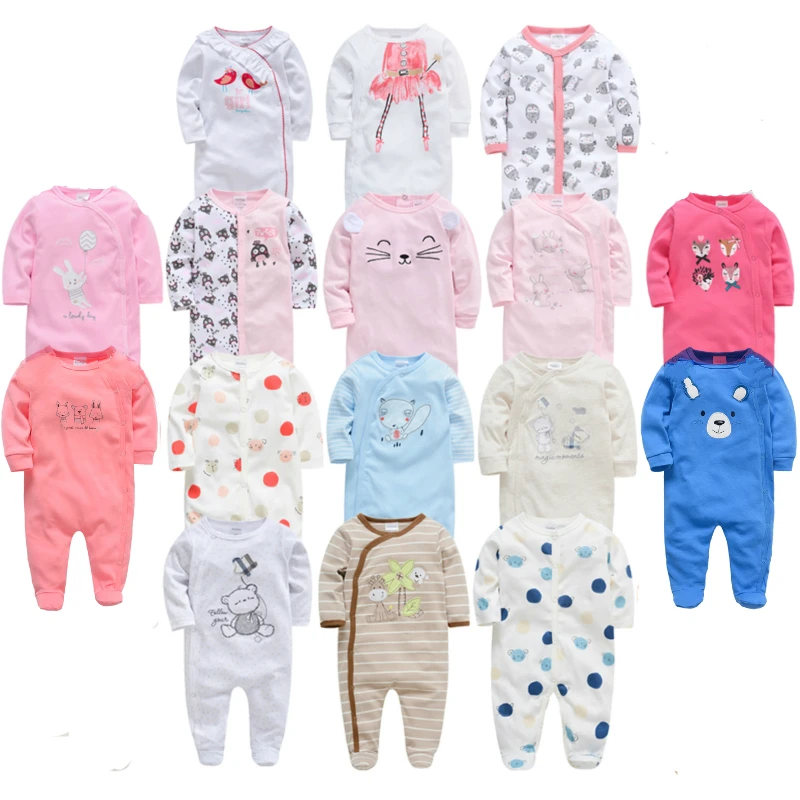 

Baby Boy Newborn Jumpsuit Long Sleeve Cotton Pajamas 0-12 Months Rompers Baby Clothes 3 pcs/lot