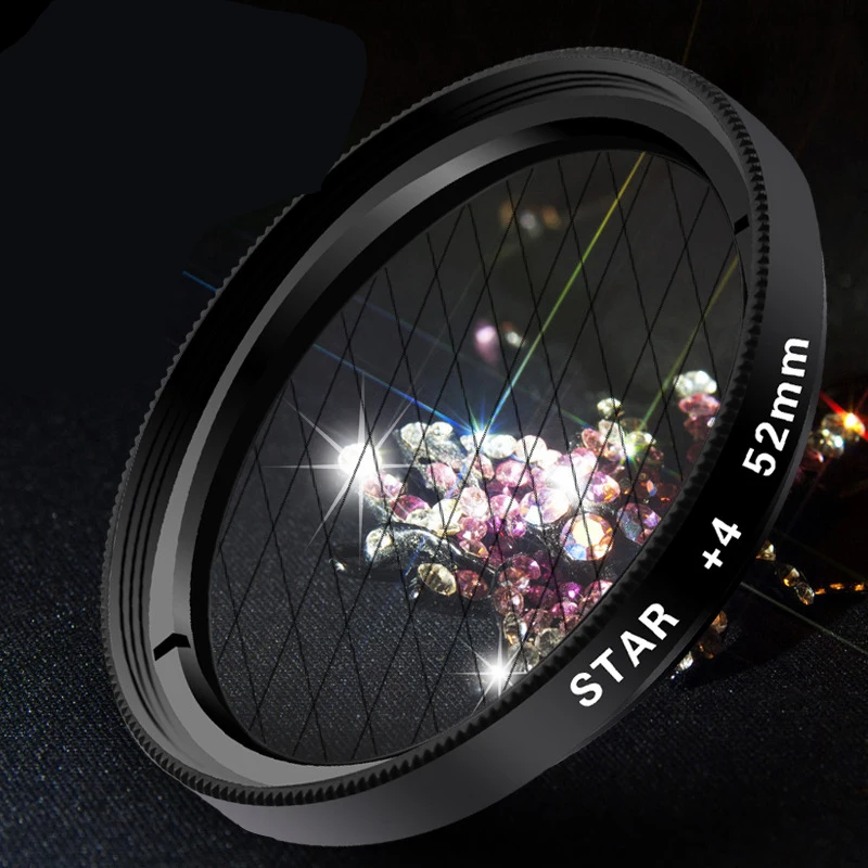 Starburstผลกรอง52มม.กล้องถ่ายภาพแฟลชกระจกStarlight 4-6-8สายเหมาะสำหรับโทรศัพท์มือถือโทรศัพท์