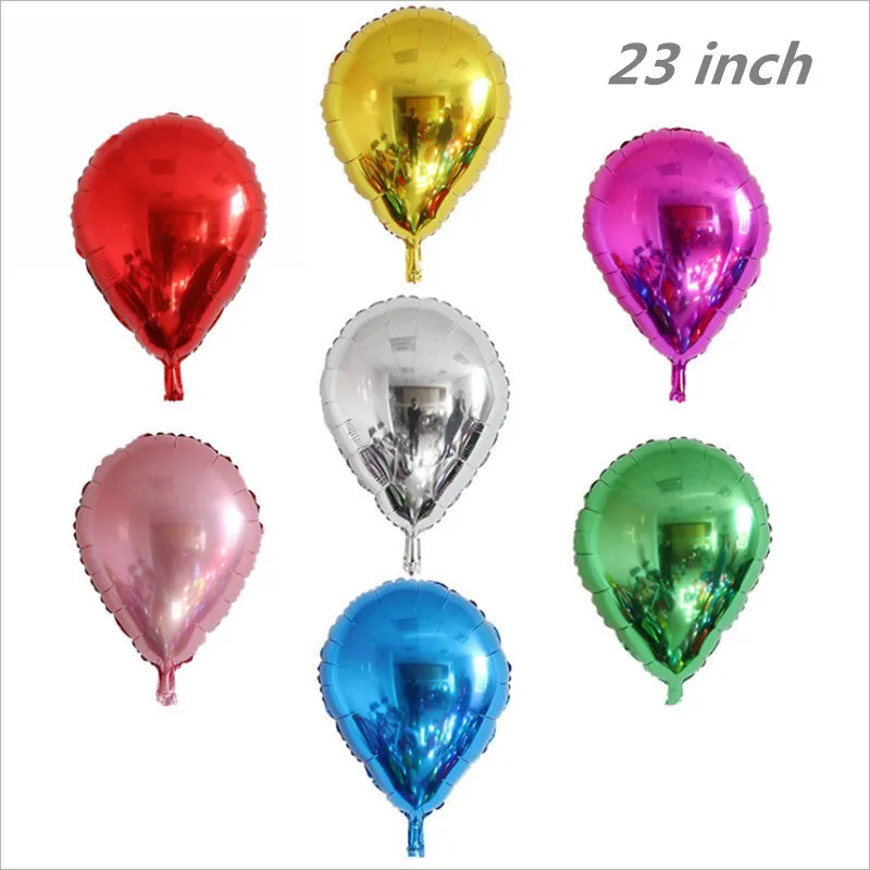 5PCS 23Inch Drop Shaped Aluminum Foil Balloons, Anniversary Birthday Party, Valentine's Day Wedding Decoration