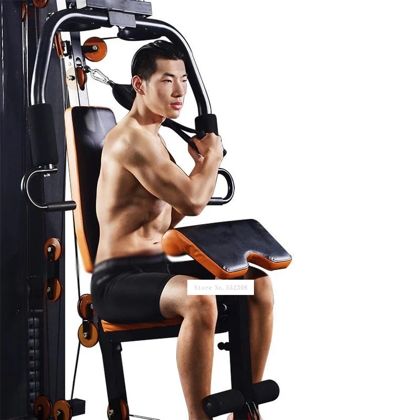 Luxury Multi-functional Single Person Fitness Trainer Back Pull Chest/Shoulder Push Exercise Gym Combination Fitness Equipment