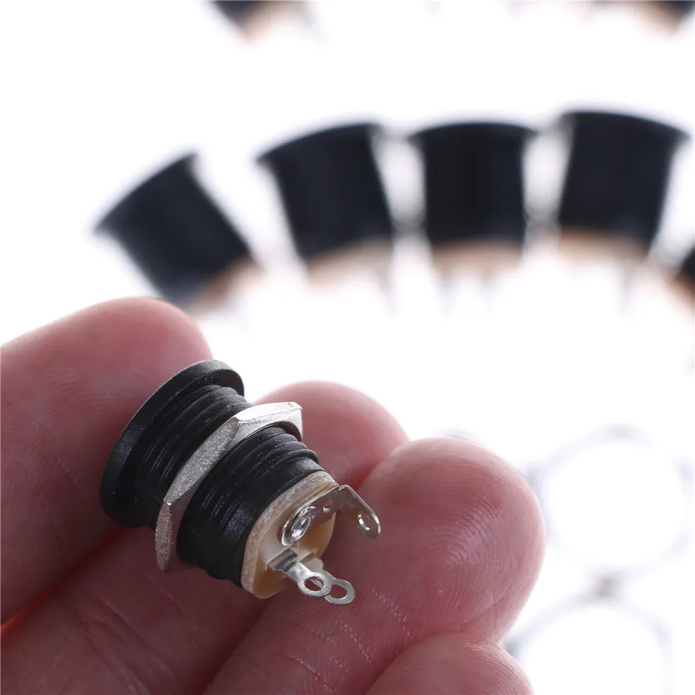 10Pc 5.5 Mm X 2.5Mm Đồng Nữ Bảng Điều Khiển Gắn Kết Nối DC Jack Cắm Ổ Cắm