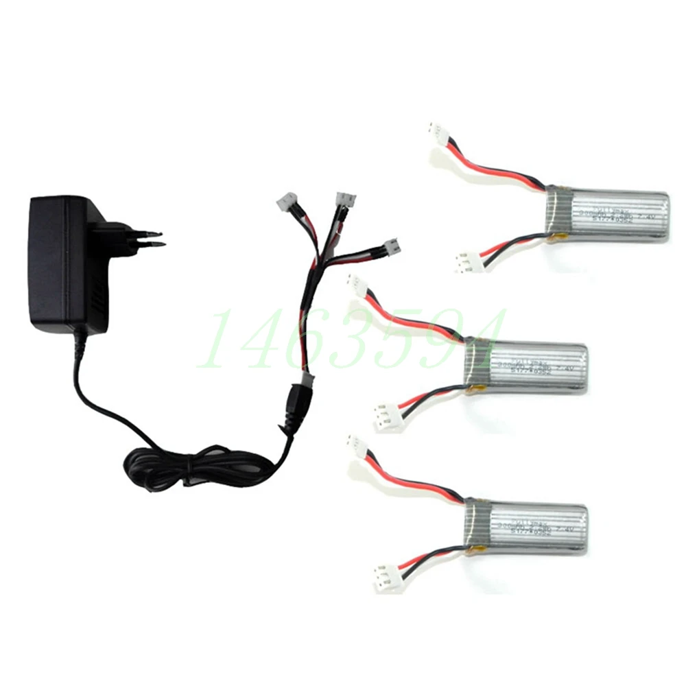 Wltoys XK A900 DHC-2 RC Plane Spare parts Charger+1 to 3 wire+3*battery