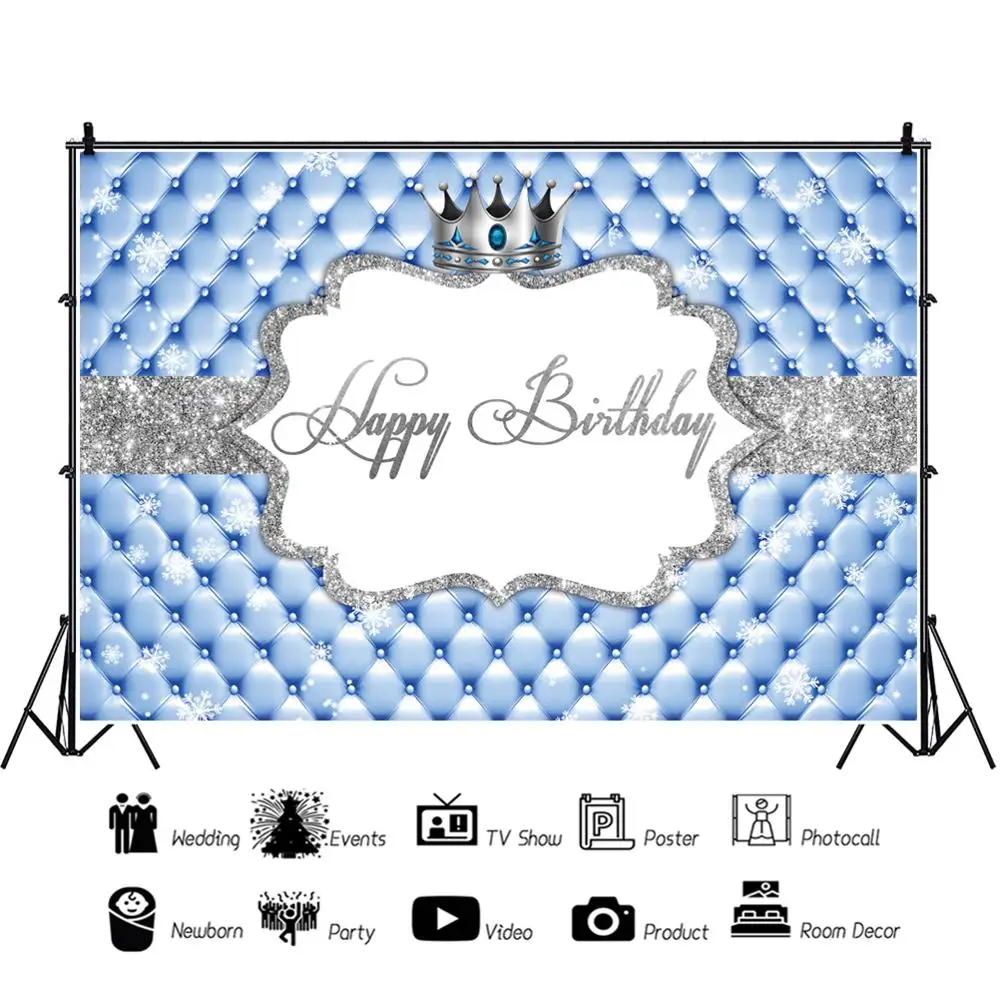 Laeacco Newborn 1st 2th 3th 4th 5th Baby Children Happy Birthday Party Name Backdrop Bluey Photographic Background Photophone