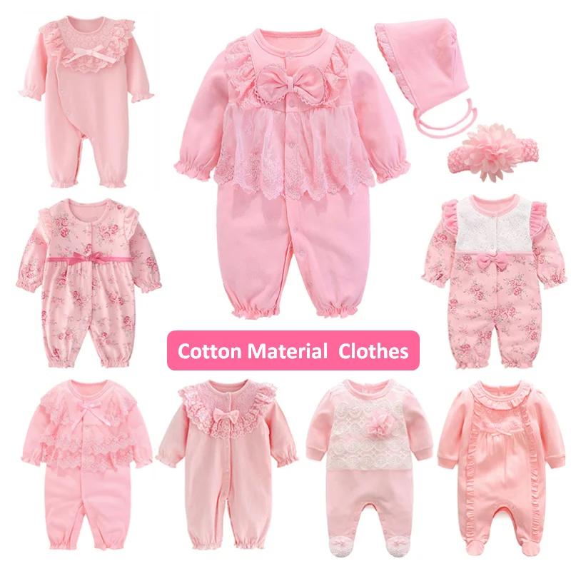 New born baby girl clothes&romper cotton long sleeves fall baby costume newborn baby jumpsuit 0 3 months princess style toddler