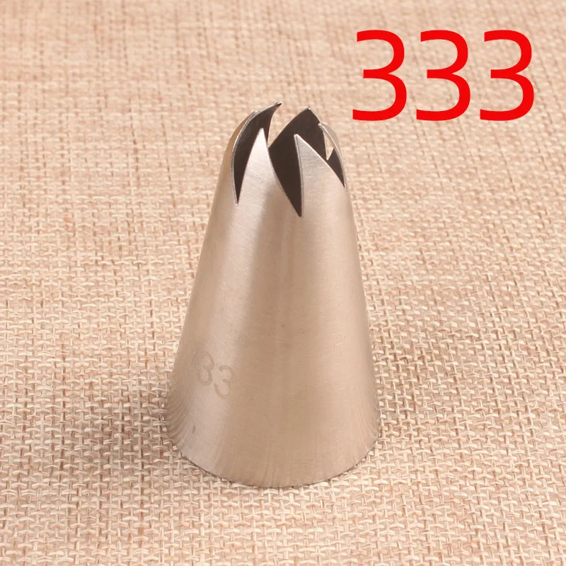 1PCS #333 Korea Bean Rose Petal Piping Nozzle Cake Decorating Icing Tips Stainless Steel Pastry Nozzles Cream Paste Flower Petal