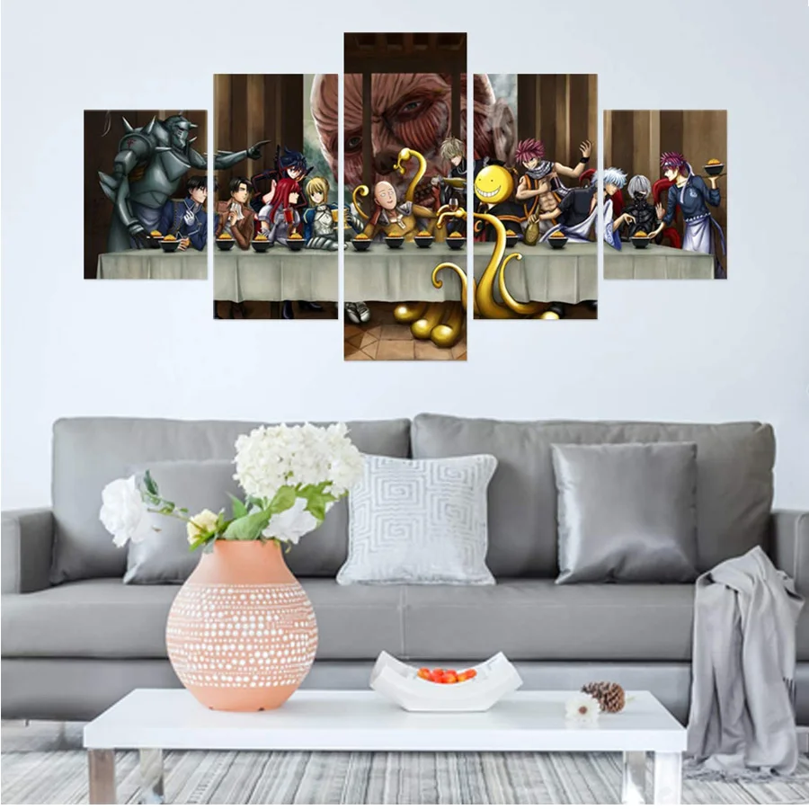 

DIY Diamond Embroidery Cartoon Anime last supper Diamond Painting 5 Panel Full 5D Rhinestones Cross Stitch Mosaic Decor R156