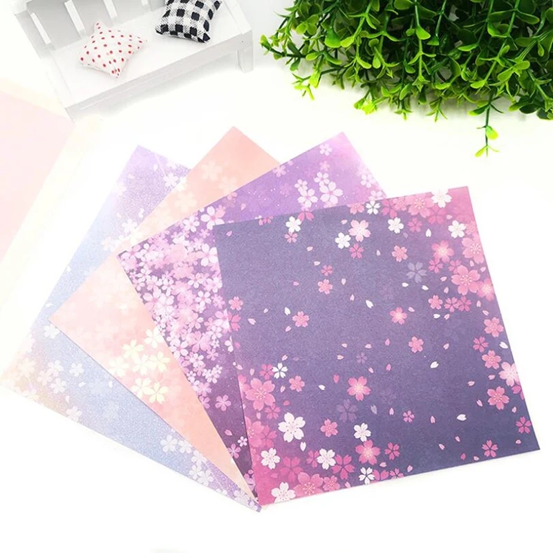 60/65Pcs Space Star Flower Origami Paper Double Sided Folding DIY Papers Craft Handicraft Diy Materials Suppliers Party Supply