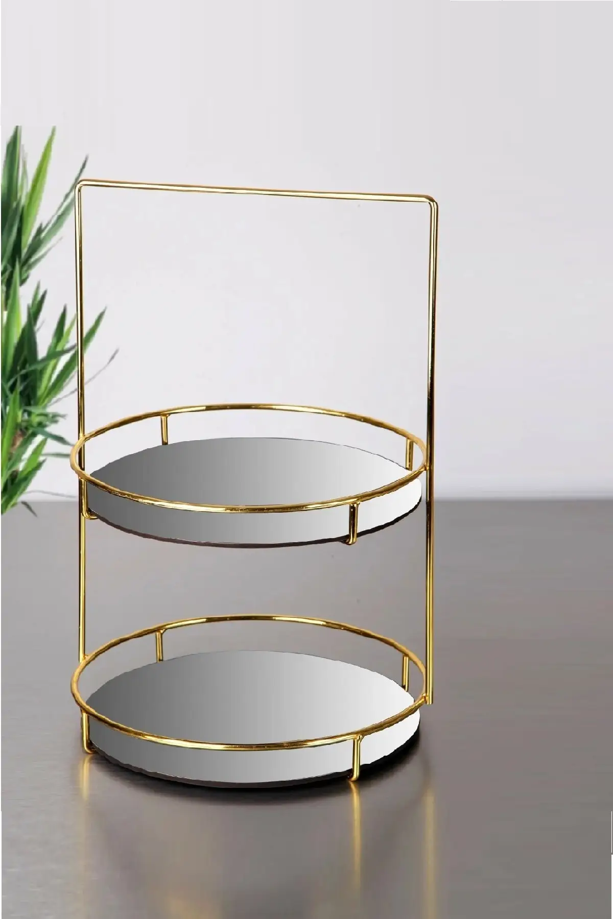 

Manor 38cm 2-Storey Gold Luxury Catering 2KT-KCK-ALT Gold Color Stylish Guest Serving Platter Posh New Luxurious