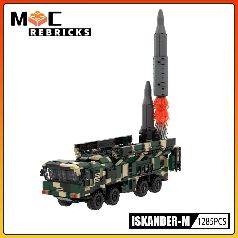 Modern Military Vehicle Iskander missile MOC Building Block Model Bricks Kits Kids Toys for Children Christmas Gift