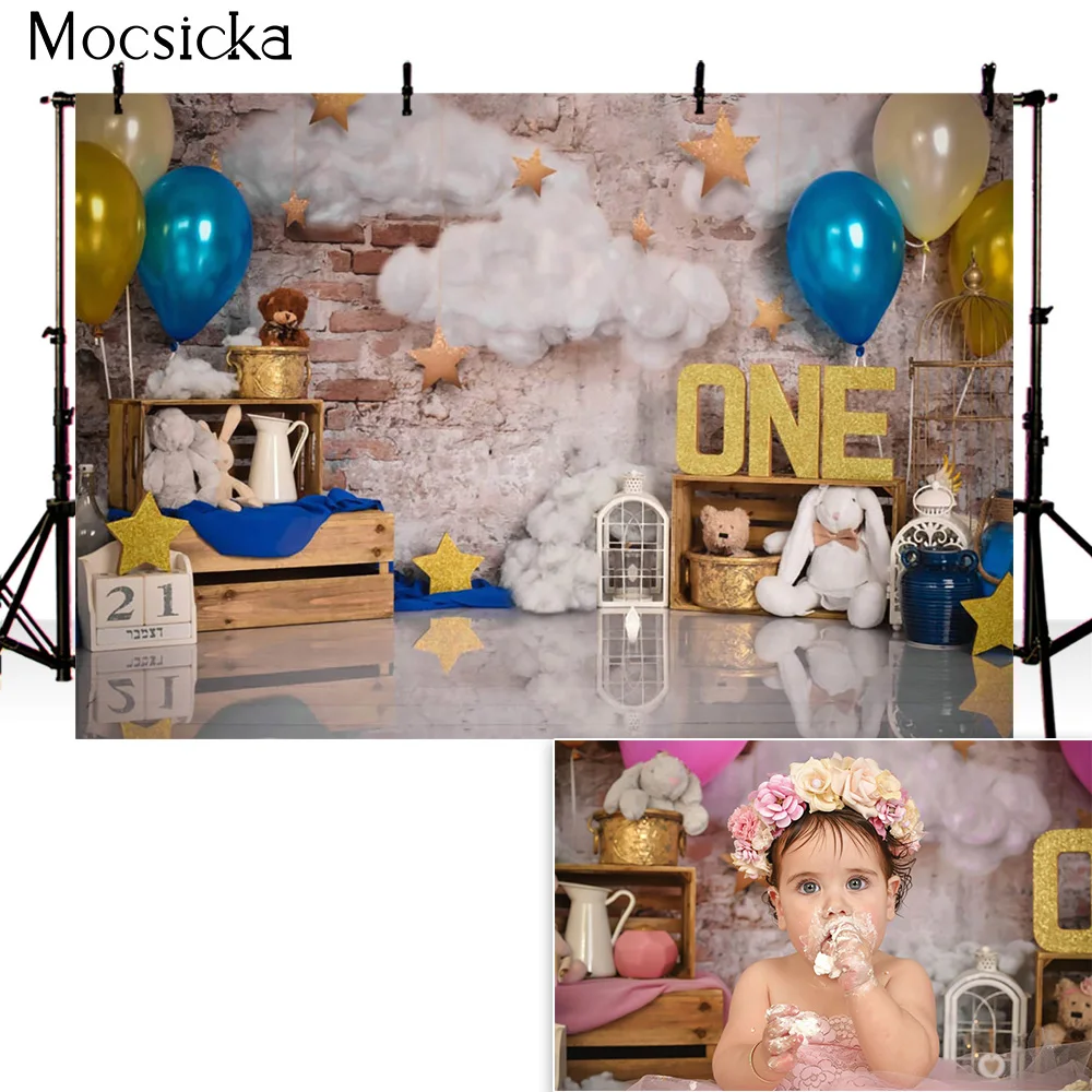 การถ่ายภาพฉากหลังเค้ก Smash 1st วันเกิดทารกแรกเกิดเด็กภาพศิลปะพื้นหลัง Photocall เค้กตารางตกแต่งแบนเนอร์
