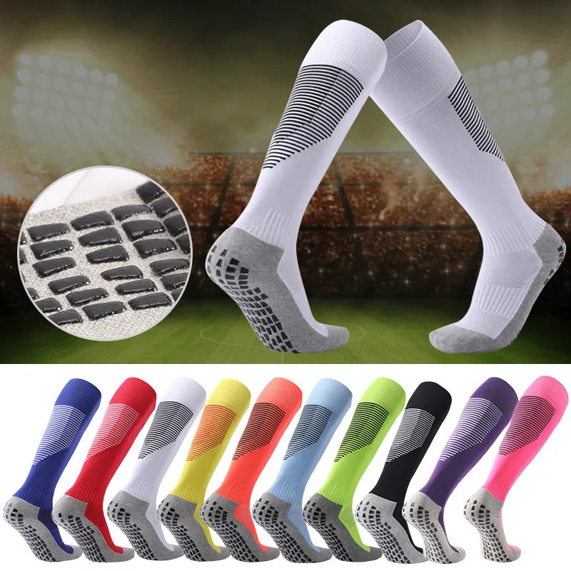 

New Anti-Slip Breathable Men Summer Running Cotton And Rubber Socks Long Football Socks High Quality Men Men Women Cycling Socks