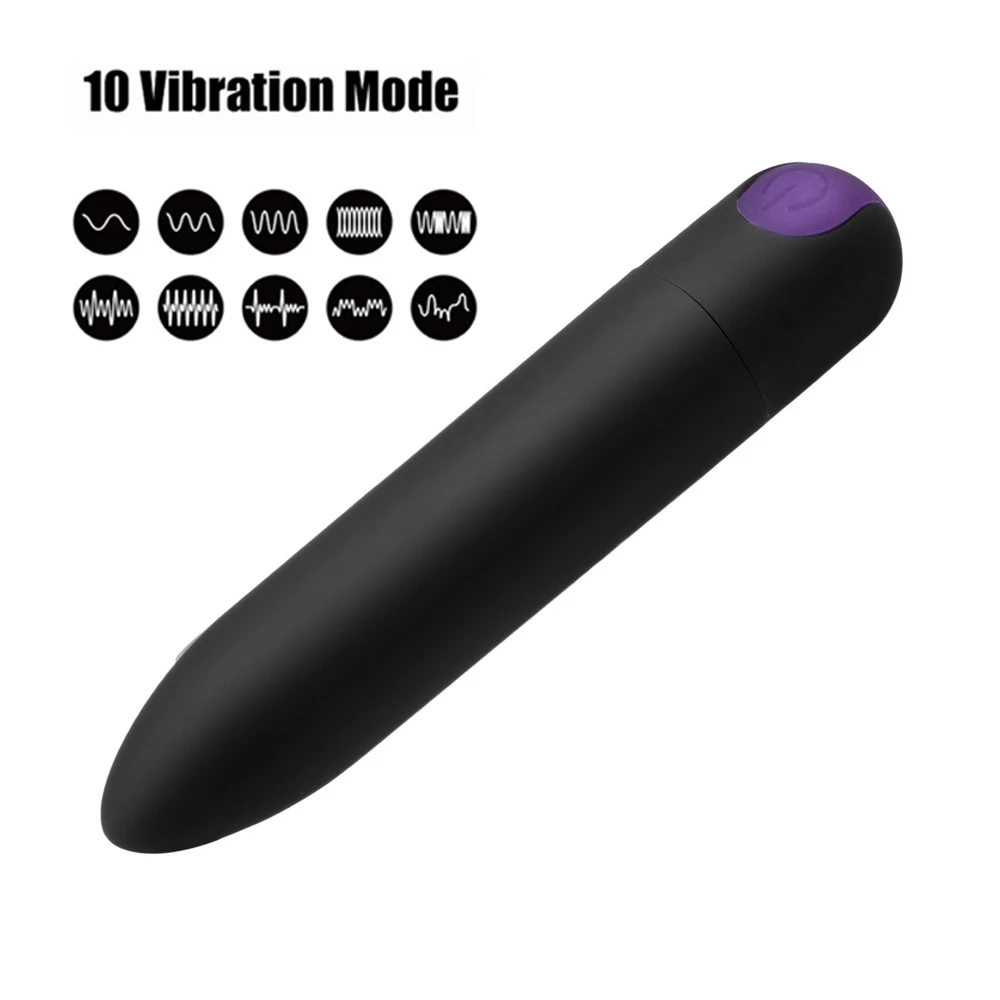 10 Frequency Dildo Bullet Vibrator Vaginal Massager Clitoris Stimulator Strong Vibration USB Charging Sex Toys For Women 18