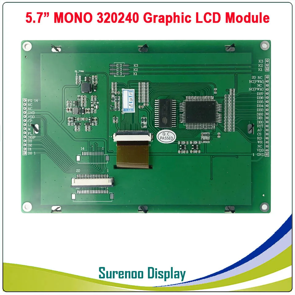 5.7 "320X240 320240 MONO Warna TFT Grafis LCD Modul Tampilan Panel Layar LCM dengan UCi8835 Controller