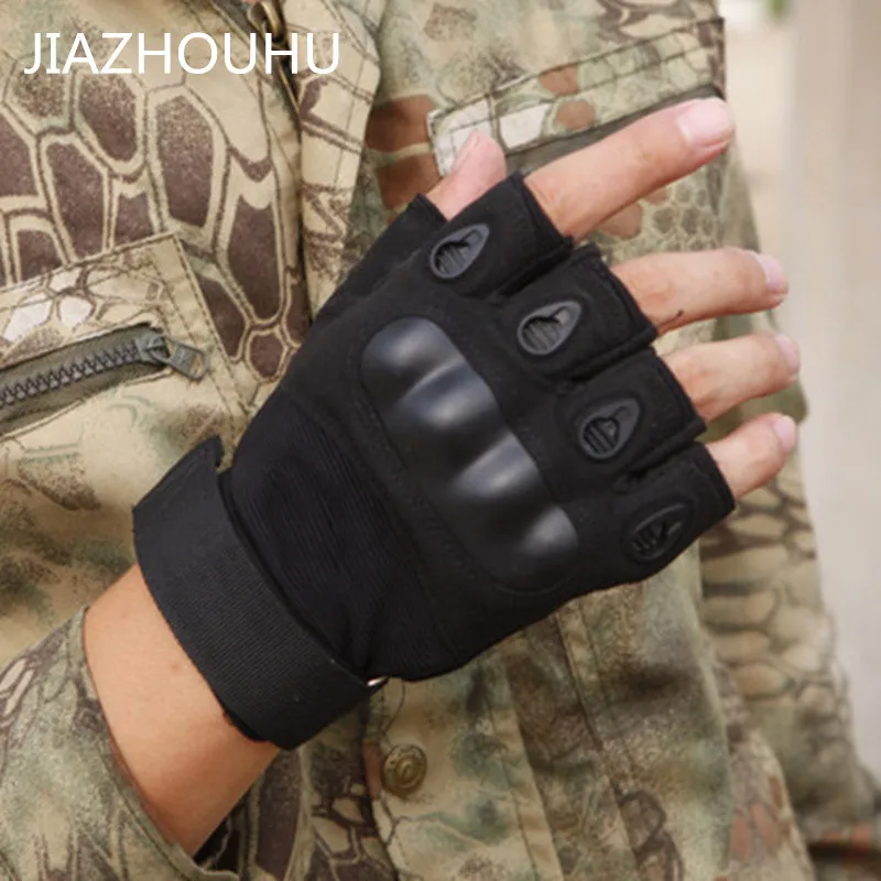 Armor Protection Shell Tactical Gloves Half Finger Sports Gloves Fitness Hiking Riding Cycling Fingerless Women Men\'s Gloves