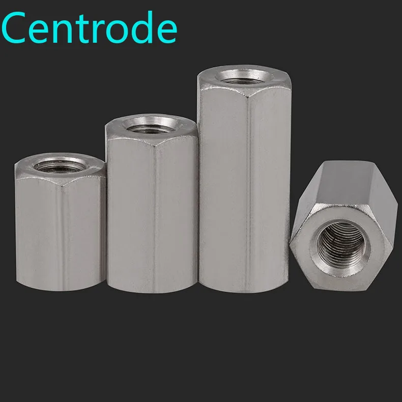 GB56 304 Stainless Steel Lengthened Nut Hex-Linked Joint Chain Connection Nut M5-M24 1PCS