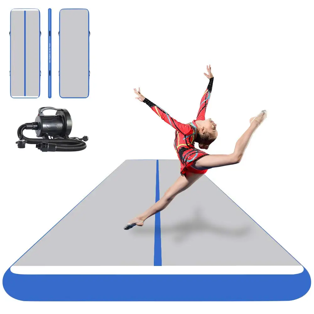 Free Shipping 8m 9m 10m Inflatable Gymnastics Airtrack Tumbling Air Track Floor Trampoline With Pump For Home Use/Training Beach