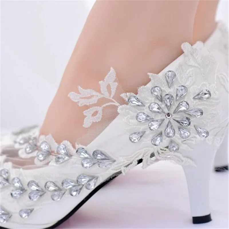 2019 scarpe da sposa con strass bianche scarpe tacco alto da donna scarpe tacco alto da donna taglia 34-42