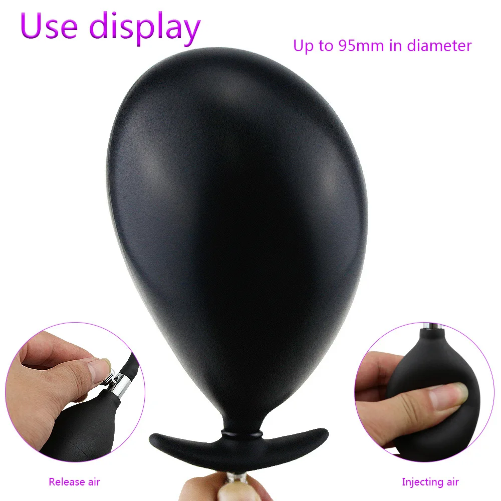 Inflatable Butt Plug Sex Toys for Man Alduts Silicone for Butt Extender Dilatador Anus Expand Anal Toys Sex Products