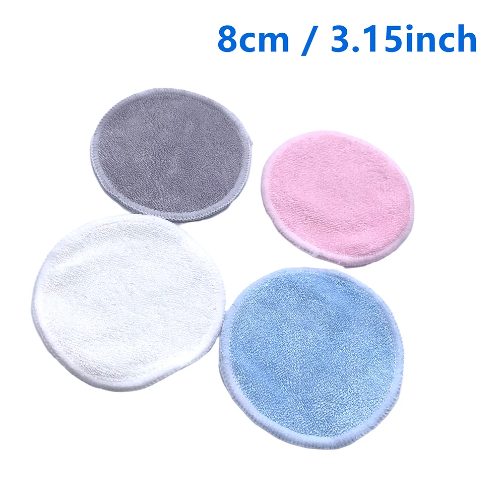 Eco Reusable Bamboo Makeup Remover Pads 10pcs/Bag Washable Rounds Cleansing Facial Cotton Make Up Removal Pads Tool