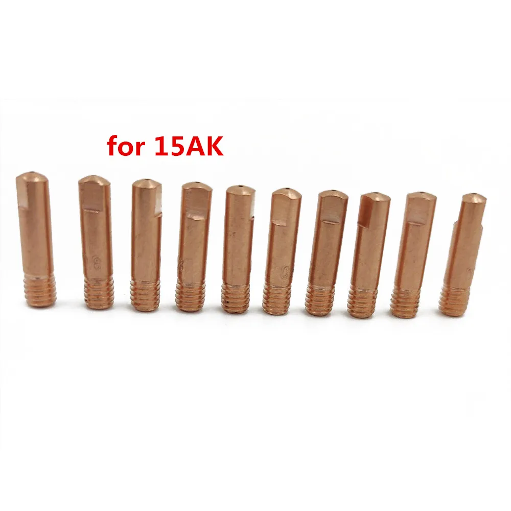 Chalumeau de soudage CO2 Mig refroidi par air MB 15AK, support de pointe de Contact gaz 0.6 0.8 1.2 0.9mm Kit de pointe de buse de carénage de soudure 13 pièces