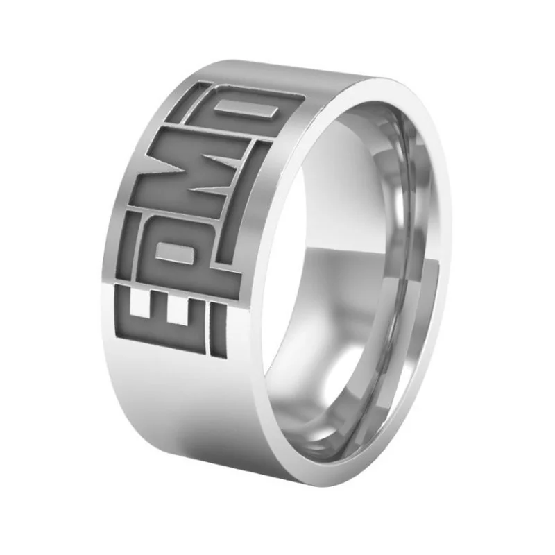 Top Grade Titanium Steel Man Ring Finger Ring Accessories Fashion Music Circlet Valentines Gift Ring Bright Finish Wholesale