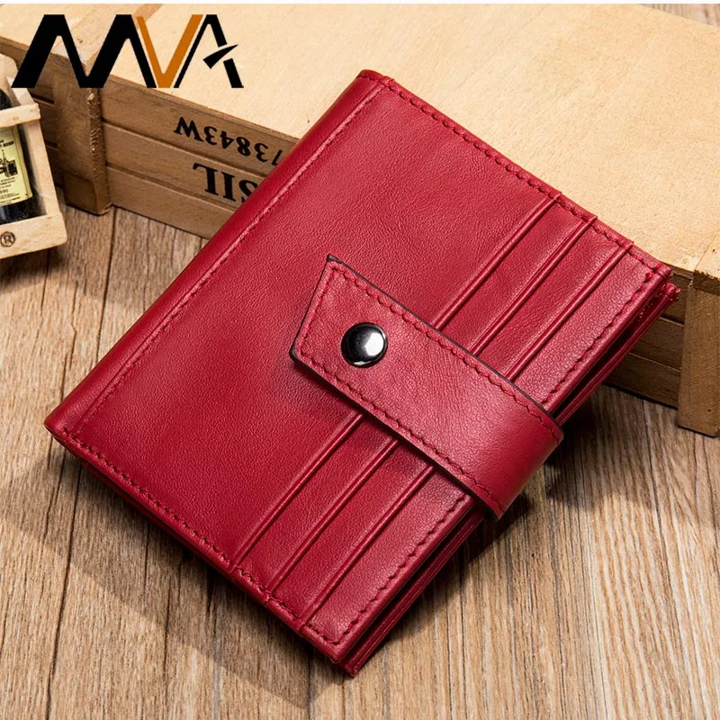 

MVA Leather Wallet Credit ID Card Holder Purse Money Case for Men Women Slim Business ID Cards for Men Money Bags 7459