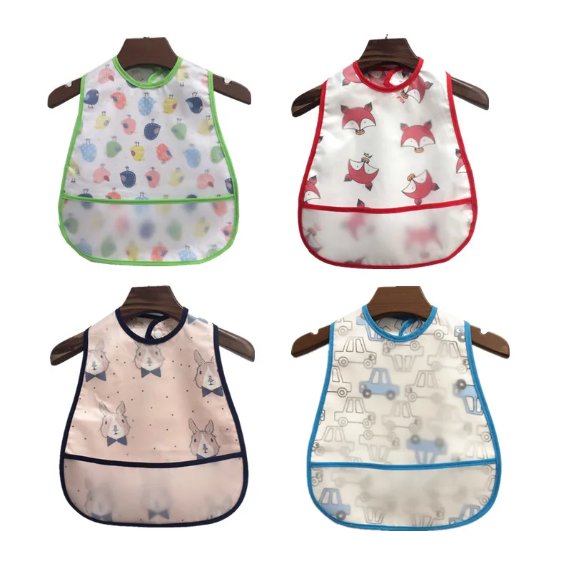 High Quality Adjustable Baby EVA Bibs Cartoon Cotton Child Waterproof Lunch Feeding Bibs For Kids Girls Boys Feed Accessories