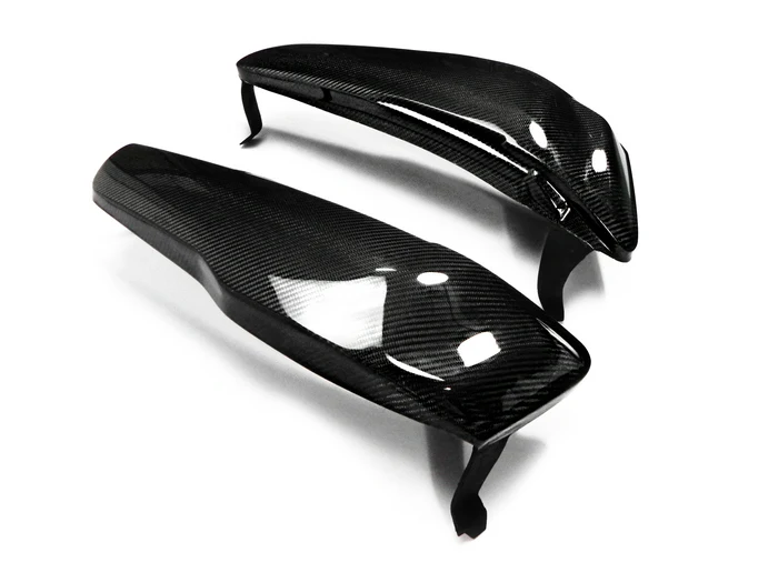 

For Mitsubishi Evolution X EVO 10 Carbon Fiber Headlight Block Out Panel Glossy Finish Bumper Head Light Cover Fibre Lamp Part