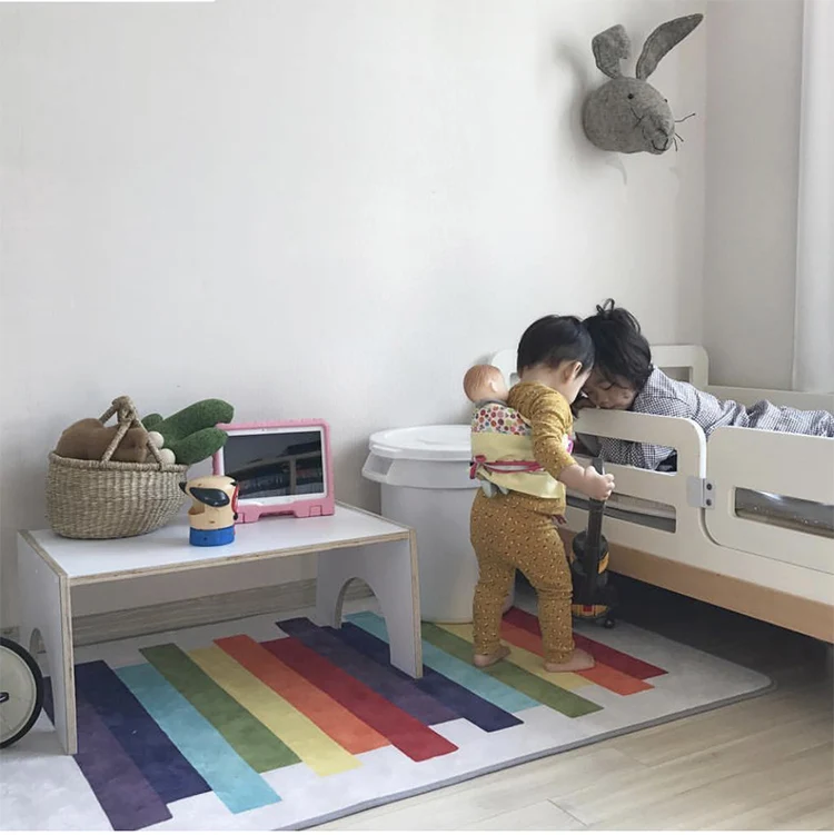 Baby Play Mat Crawling Mat Children\'s Room Decoration Carpet Rug Striped Learning Mat For Children Game Pad Photography Props