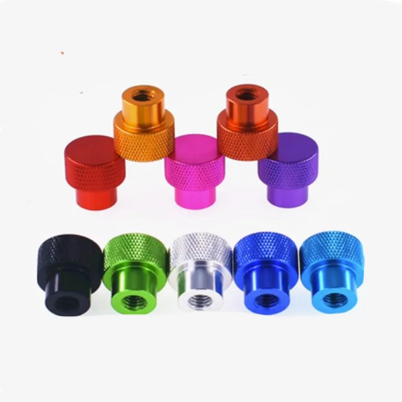 5pcs M3 M4 M5 M6 colourful Aluminum Knurled step Blind Frame Hand Tighten Thumb Nut for FPV RC Models Anodized Red Black