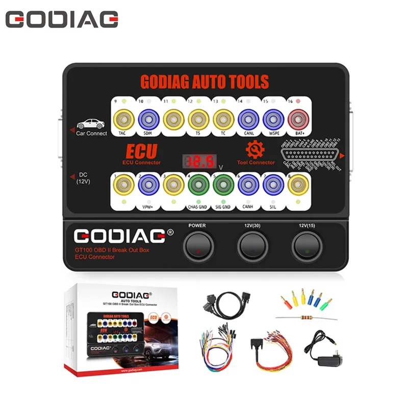 GODIAG GT100 Auto Tool OBDII Break Out Box ECU Connector