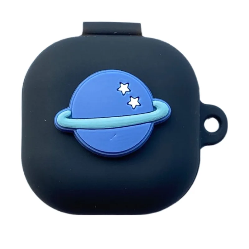 For Samsung Galaxy Buds Live Case Planet Earphone Case for Galaxy Buds Live Cover Non-slip Silicone Protect Case with Ring