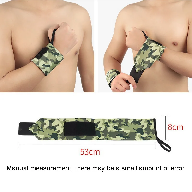 Muñequera deportiva de camuflaje para entrenamiento en gimnasio, banda de soporte de muñeca para levantamiento de pesas, Protector de presurización de túnel carpiano, 1 pieza