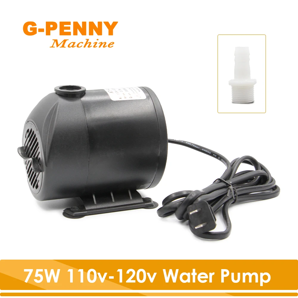 

Water pump 75W 110V-120V max head 3.0m max flow 3000L/H Multi-function submersible pump Frequency 60Hz Outlet Size 10mm