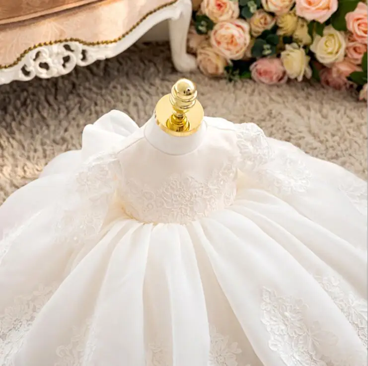 Toddler Girl Baptism Dress Lace Christmas Costumes Princess Dresses 1 Year Birthday Ball Gown Kids Party Wear Dresses For Girls