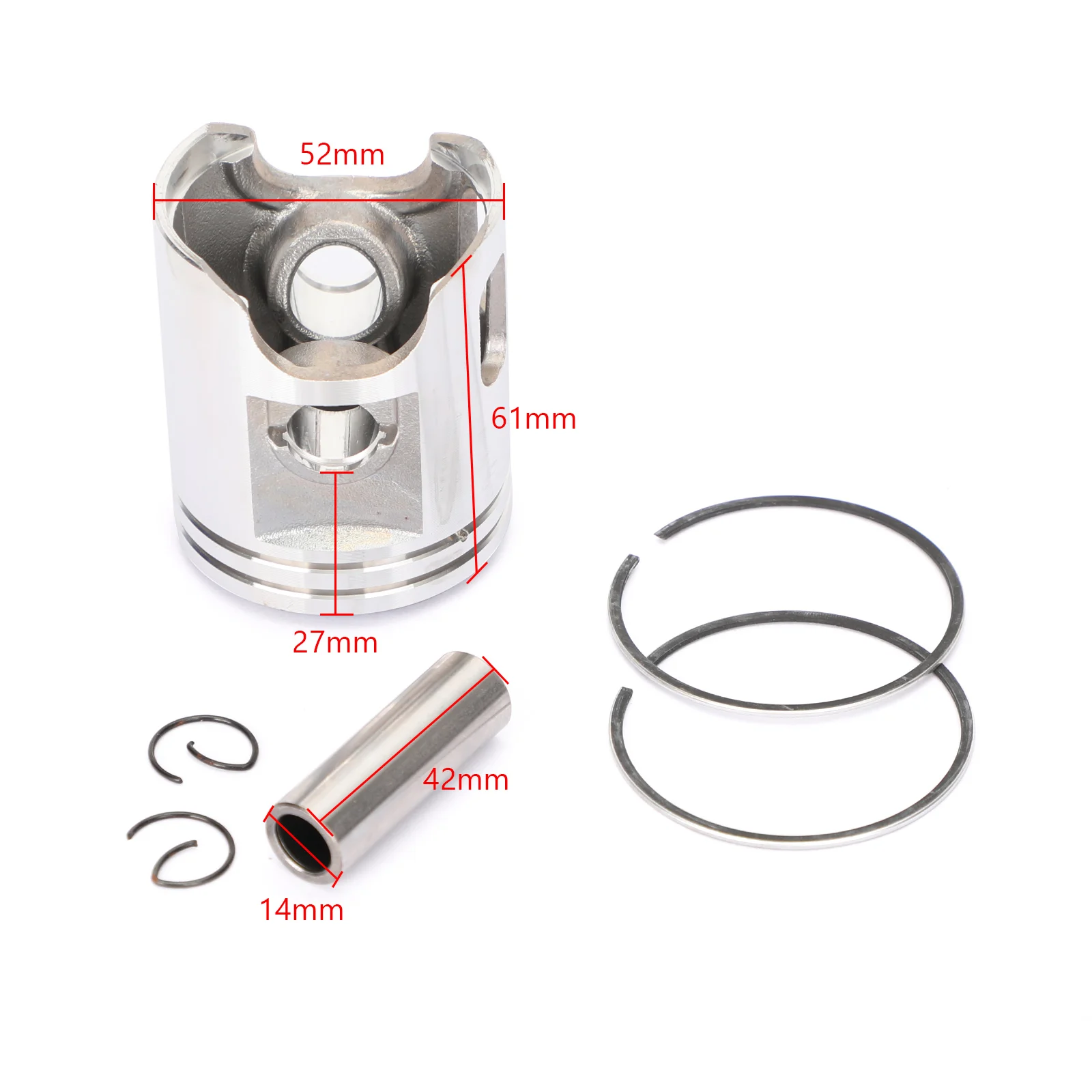 Topteng Piston Kit & Rings Set Fit for Yamaha YW YQ YN 100 BWS Aerox 1999-2003 4VP-E1631-10 4VP-E1631-19 Motor Parts