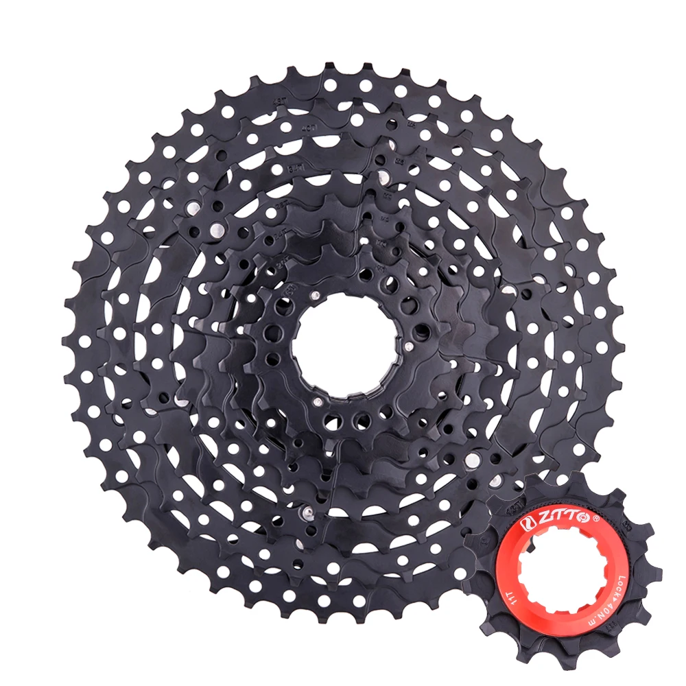 

MTB 9 Speed Full Black Cassette 9s 11-46T Bike Freewheel Mountain Bike Wide Ratio 9v k7 Flywheel For SHIMANO M430 M4000 M590