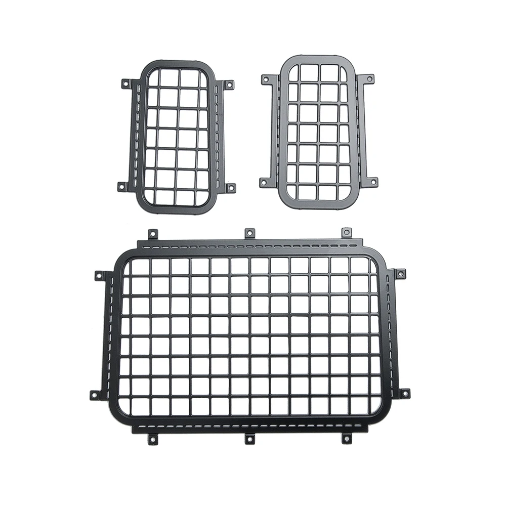 AXSPEED Metal Window Mesh Protective Net for TRX4 Defender 1/10 RC Crawler Car Rear Side Window Net Tail Windows