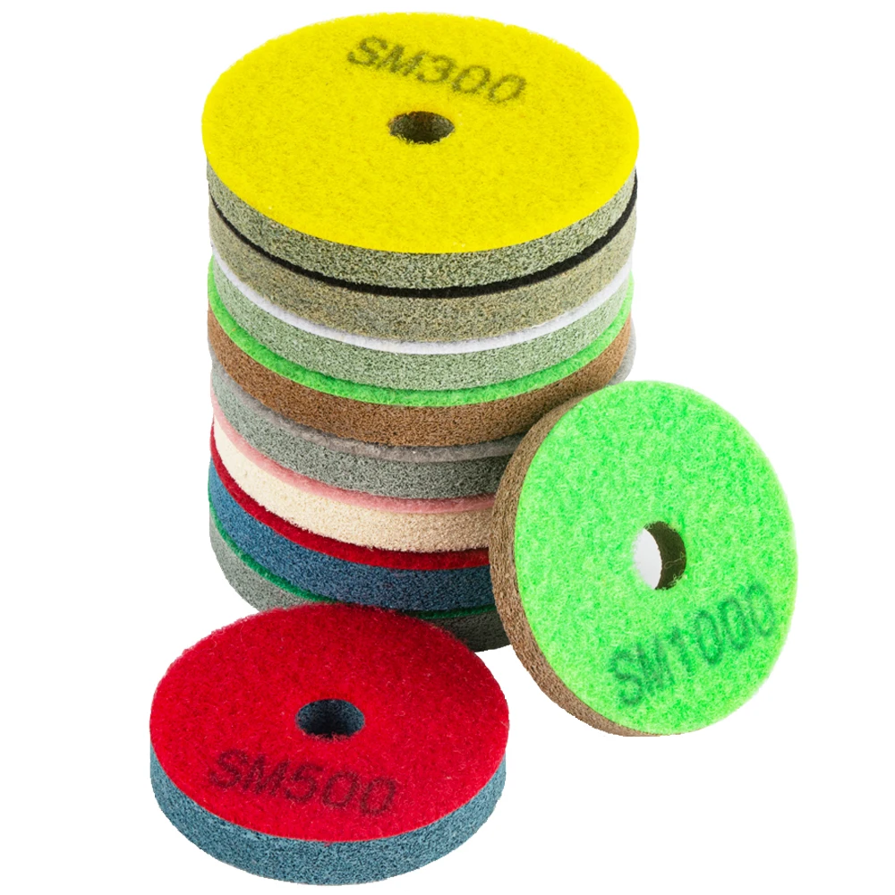 

1pc 80mm/100mm Nylon Fiber Polishing wheel Non-woven hoop-loop Grinding Wheels For Stone Marble